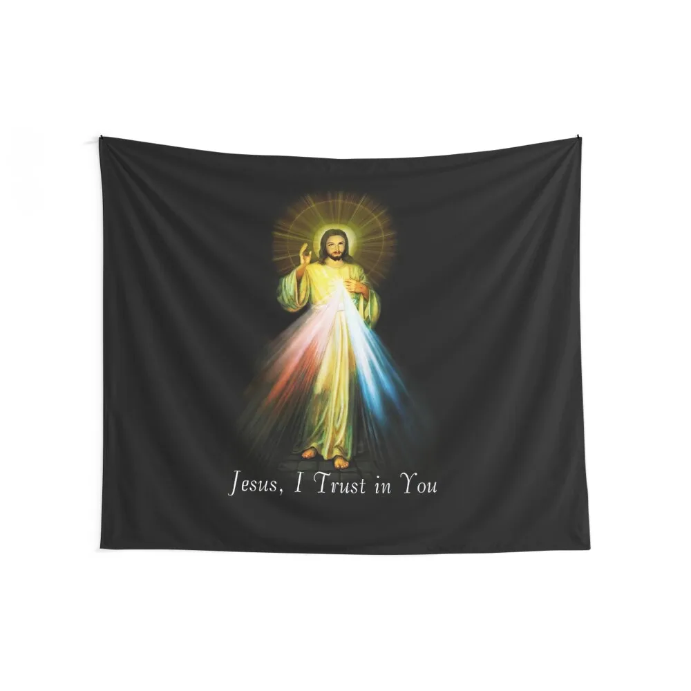 Jesus Divine Mercy Faustina Sacred Heart Catholic Tapestry Korean Room Decor House Decorations Tapestry