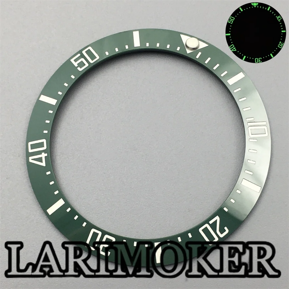 LARIMOKER 40mm*32mm Ceramics Diameter Watch Bezel Green Black Blue Insert Watches Accessories Parts