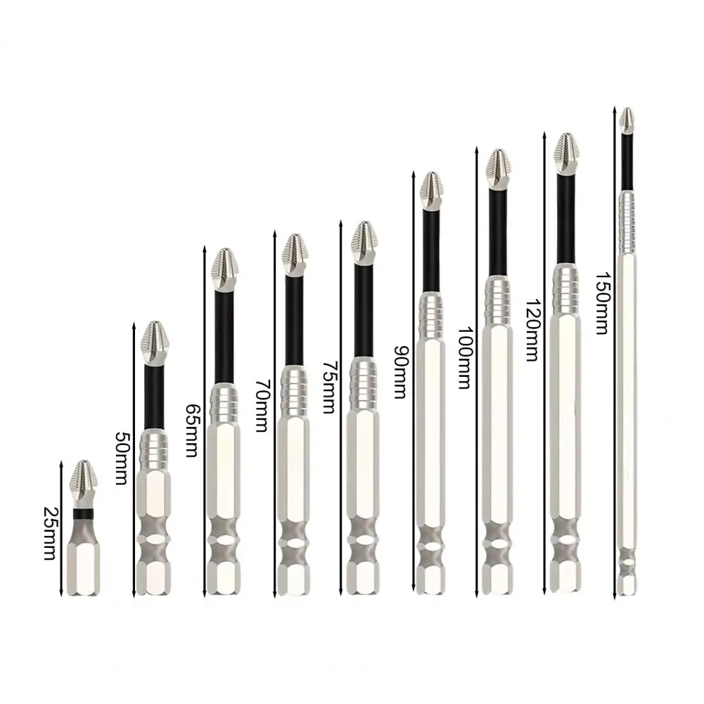 9/12Pcs Drill Bits Kit Rustproof Anti-Slip Magnetic Electric Screwdriver Drill Bits Wide Application High Magnetic Screwdriver D
