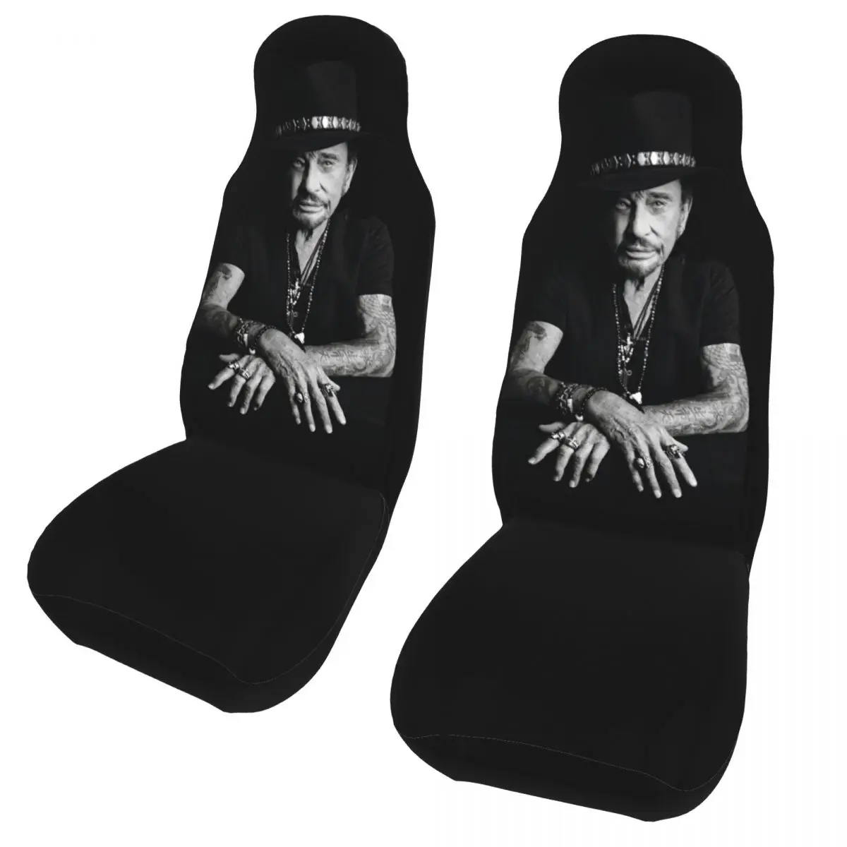 Johnny Hallyday French Singer Universal Car Seat Cover for most cars AUTOYOUTH Music Legend Car Seat Covers Polyester Hunting