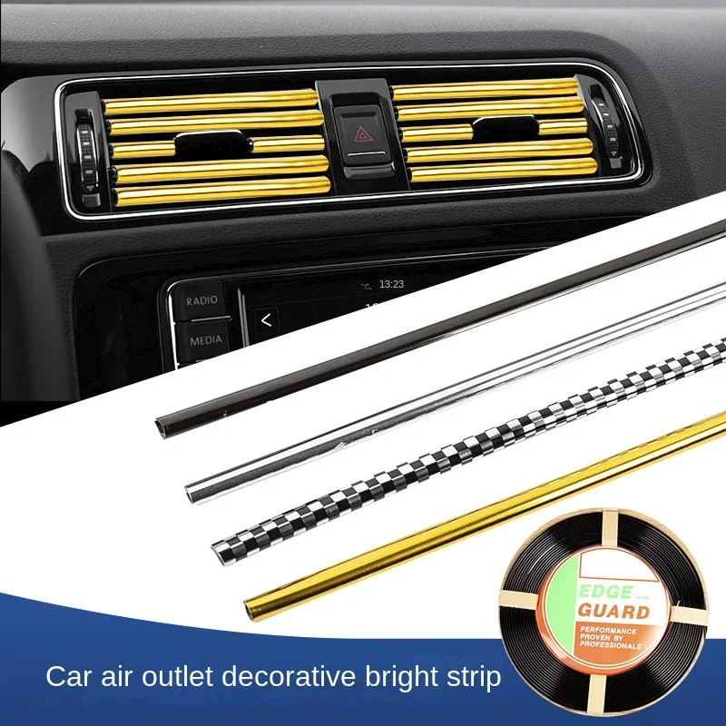 

Decorative Strip Air Conditioning Vent U-Clip PVC Flexible Glue Decorative Highlight Bar Car Door Scratch-Proof Bumper Strip