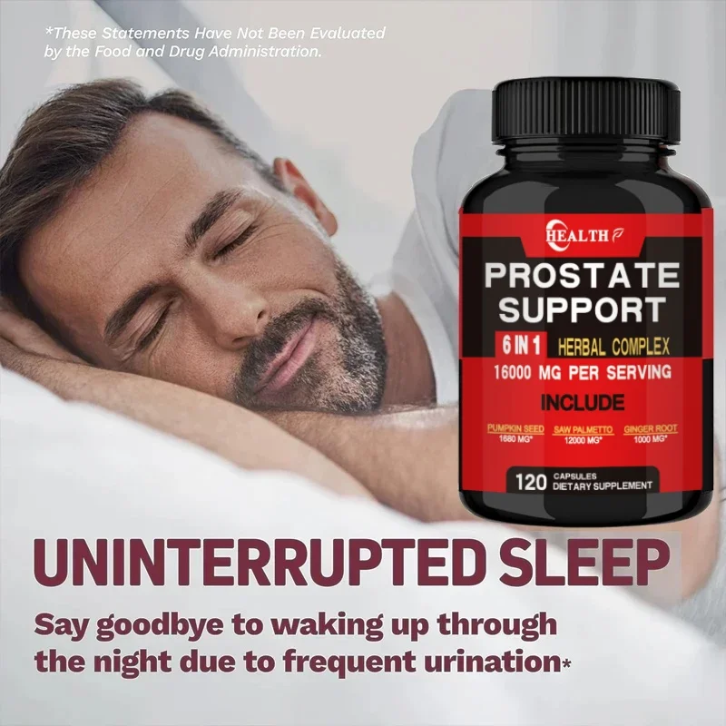 HEALTH 6in1 Prostate Support 16000MG Restores Mood, Urinary Tract Infection Health and Immune System