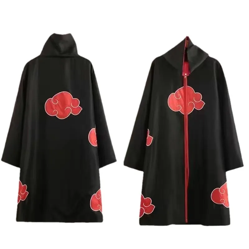 Naruto Four Generations of Mei-Naruto Cloak Uchiba with Soil Red Cloud Robe Mysterious Man Costume Anime Clothes