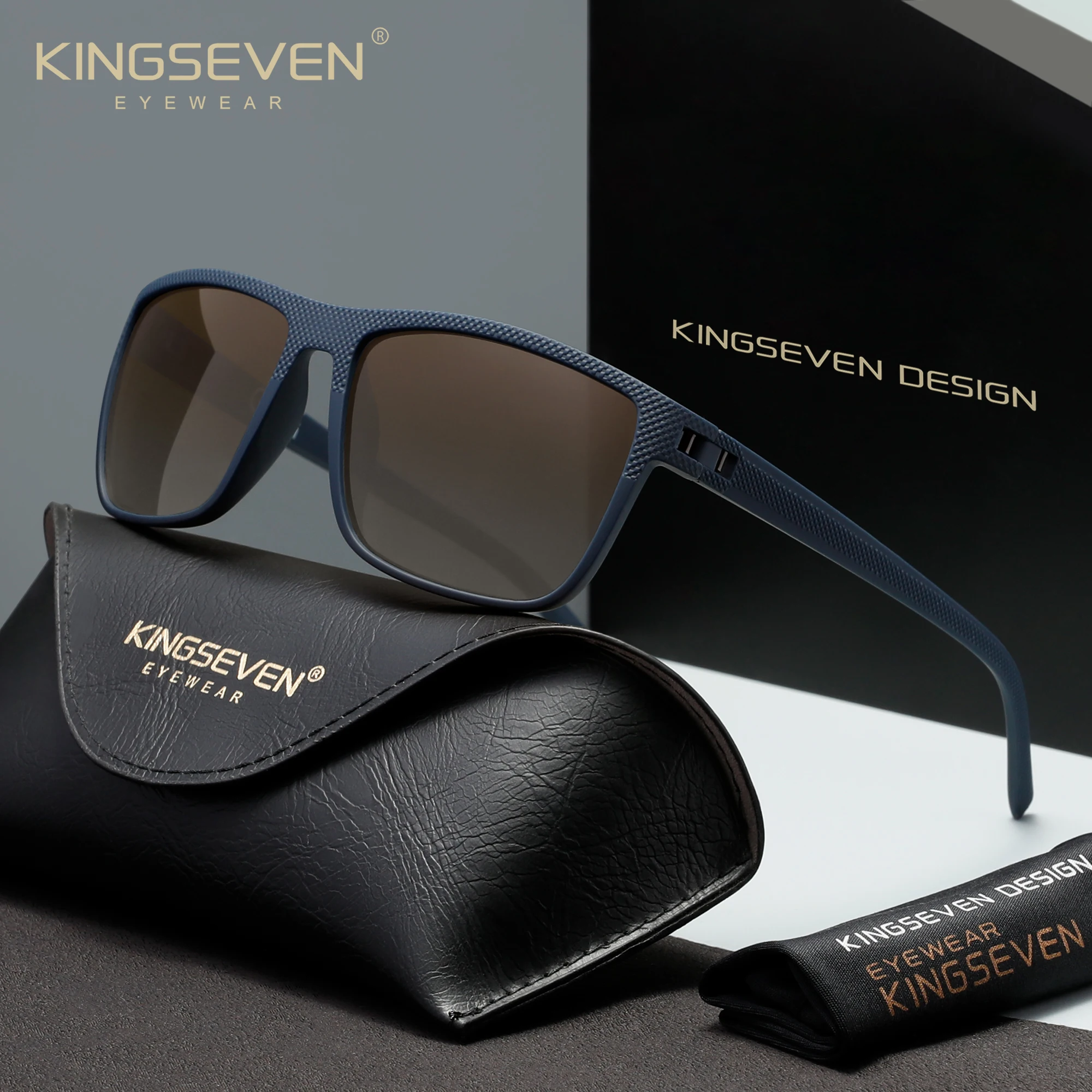

Классические солнцезащитные очки KINGSEVEN для мужчин и женщин, спортивные поляризационные модные очки с защитой от ультрафиолета UV400, очки для вождения на открытом воздухе, оправы для очков