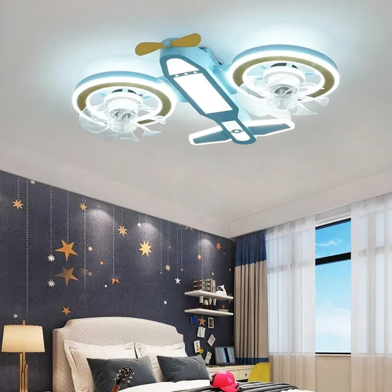 

Remote Control Airplane Fan Ceiling Light Chandelier Lighting for Kids Room Ceiling Lamp Home Decor Children Room LED Furniture