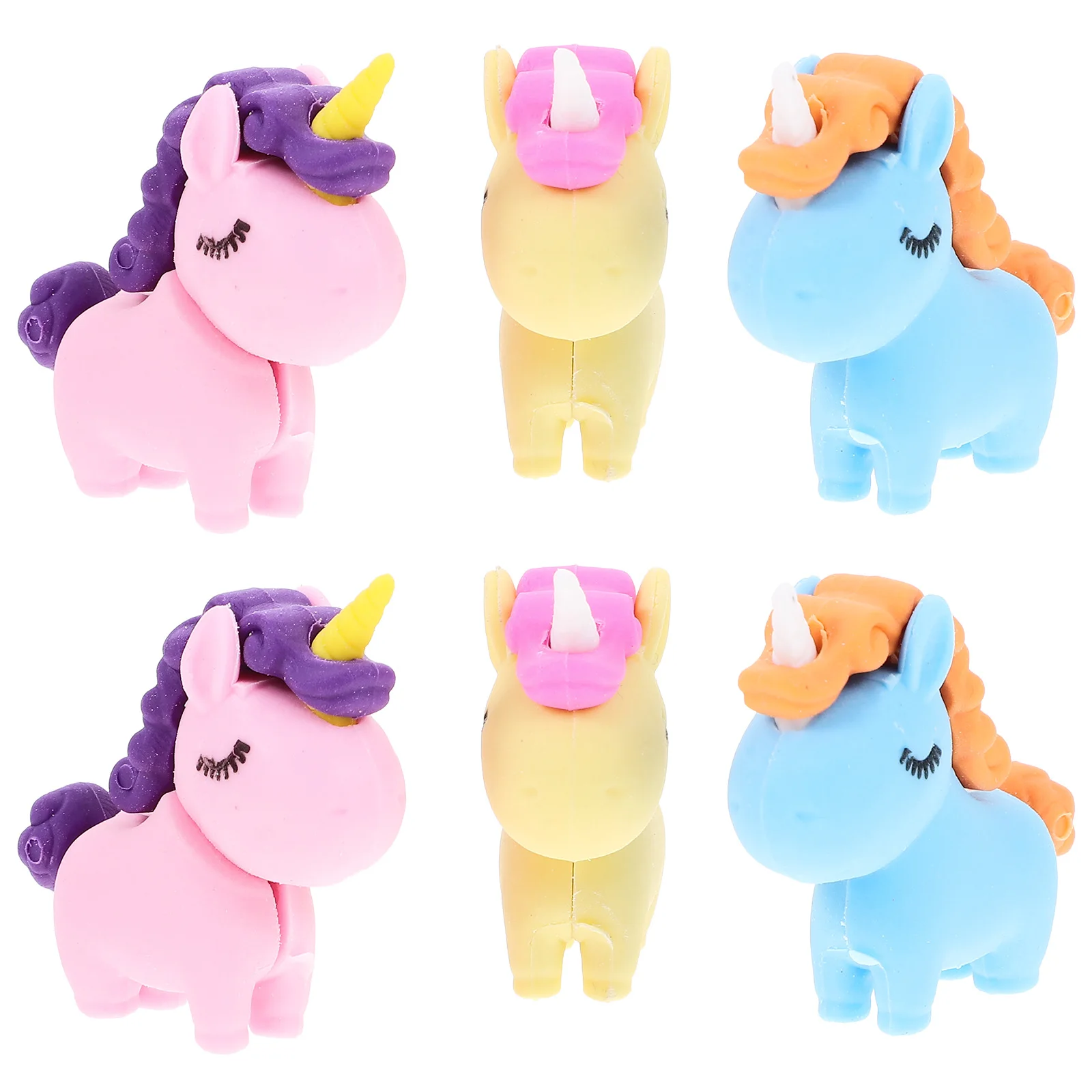 

36 Pcs Unicorn Eraser Erasers Animal for s Items Back to School Pull Apart Pencil
