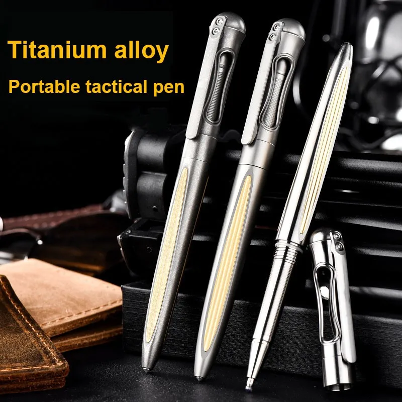 

Titanium Alloy Multifunctional Tactical Pen Self-defense Camping Hiking Equipment Outdoor EDC Survival Tool Business Signature