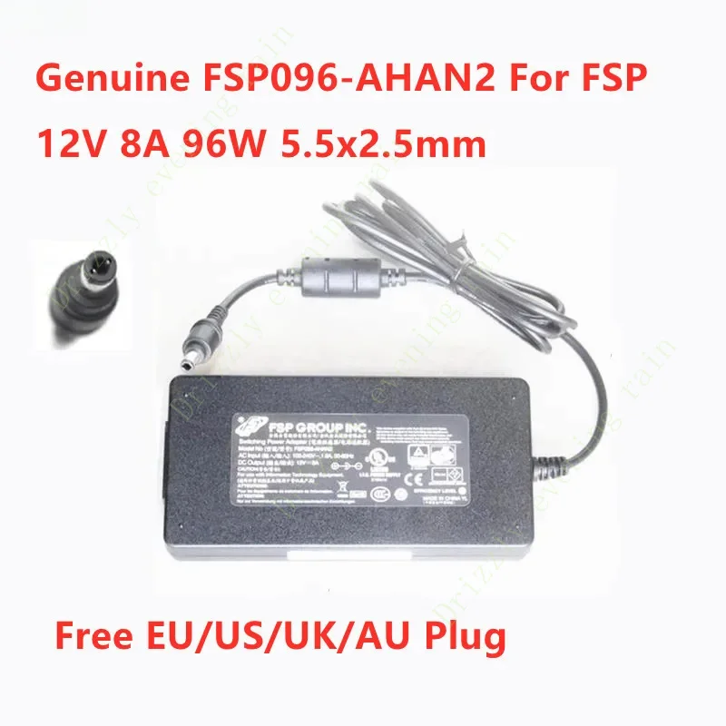 Genuine for FSP FSP096-AHAN2 12V 8A 96W 5.5x2.5mm FSP096-AHA Thin AC Switching Power Adapter For Monitor Power Supply Charger