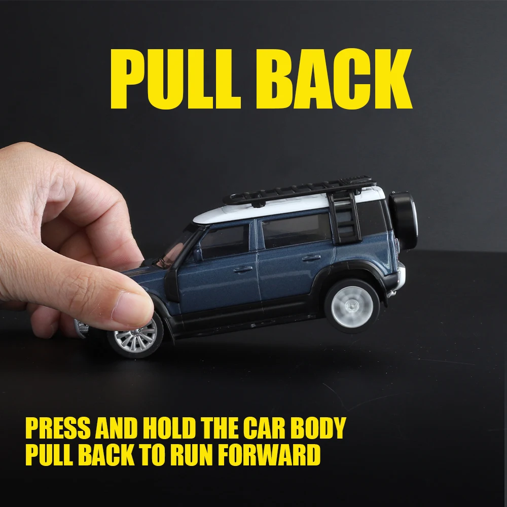 1/43 Land Defender Fuoristrada SUV Pressofuso In Lega Modello di Veicolo Auto Tirare Indietro Sospensione Giocattoli Per Bambini Regalo Di Compleanno Raccogliere Orname