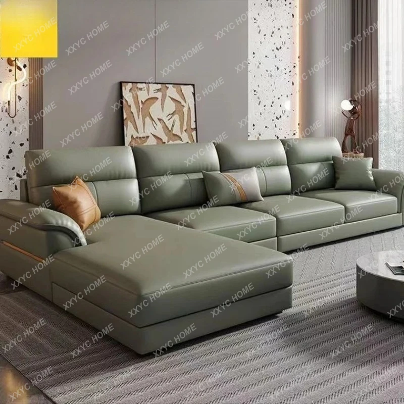 Anti-cat scratch fabric sofa living room small apartment simple modern technology fabric style light luxury minimalist so