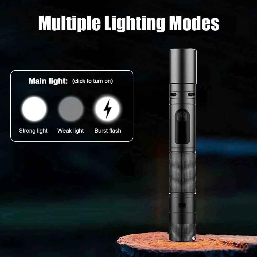 High Power Mini Flashlight Zoomable Pen Light Torch Pocket Medical Penlight MINI Torch Powerful Lamp 5Modes Bright Outdoor Light