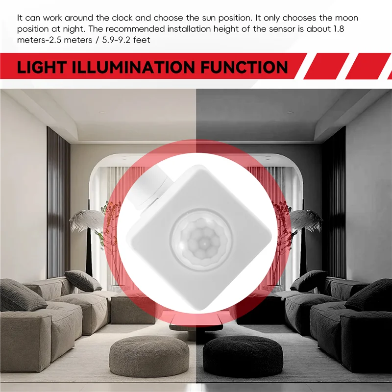 220V Mini Human Body Infrared Sensor Infrared Body Sensor Switch LED Flood Light PIR Motion Sensor Adjustable