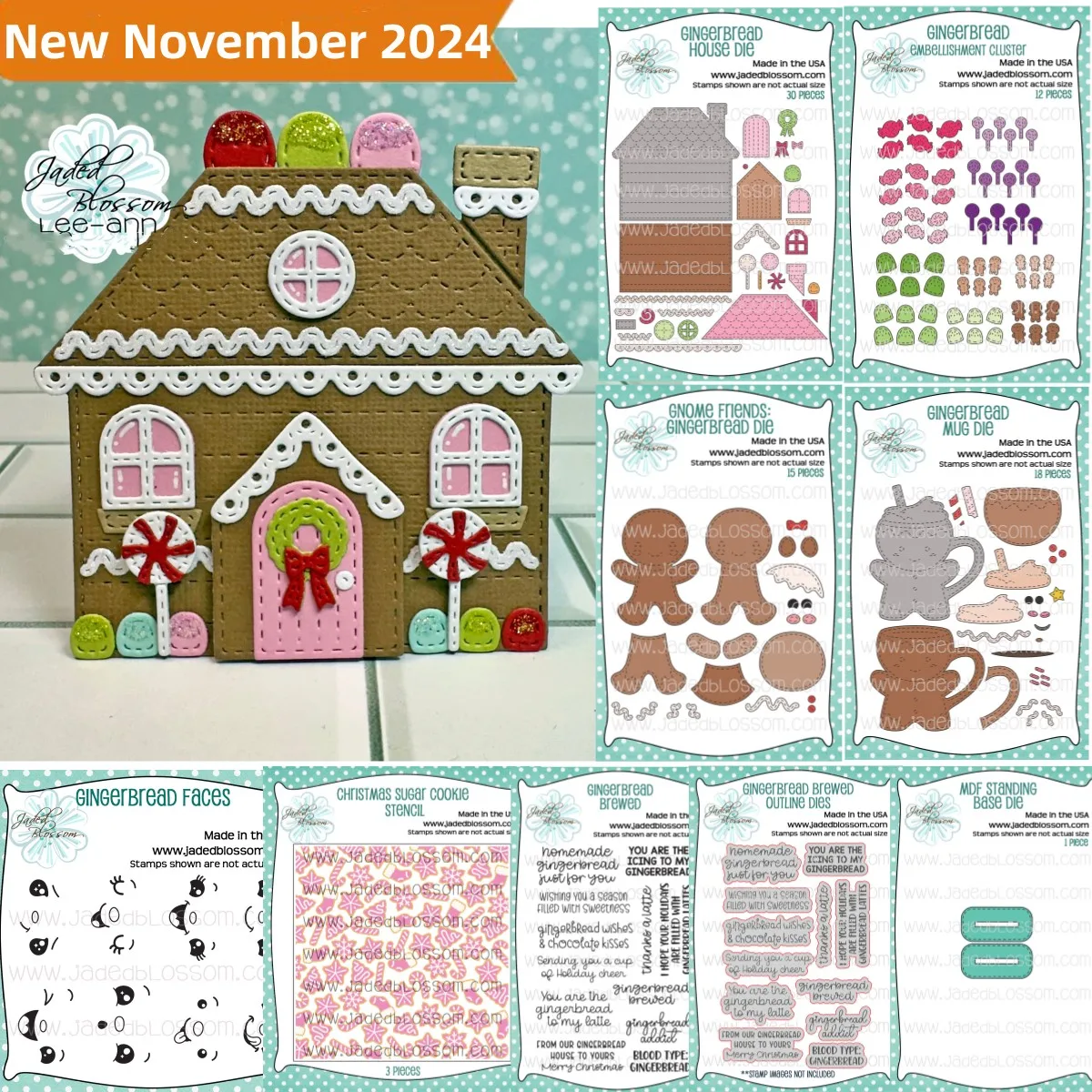 2024 Christmas Gingerbread Letter Faces Clear Stamps Metal Cutting Dies Stencil DIY Scrapbook Card Craft Template Decoration