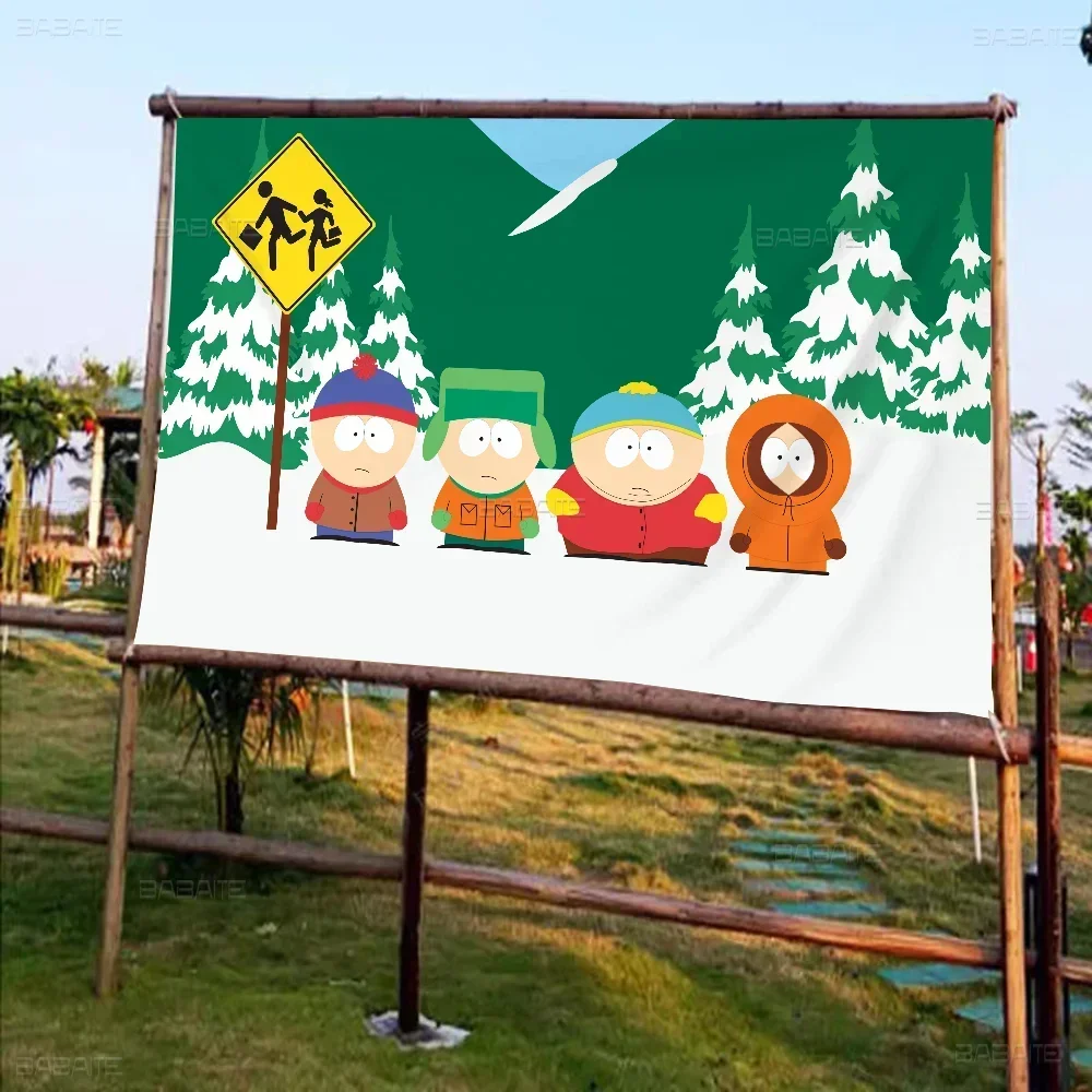 S-South-Park Family Gatherings Outdoor Atmosphere Flags Camping Decorations Banners