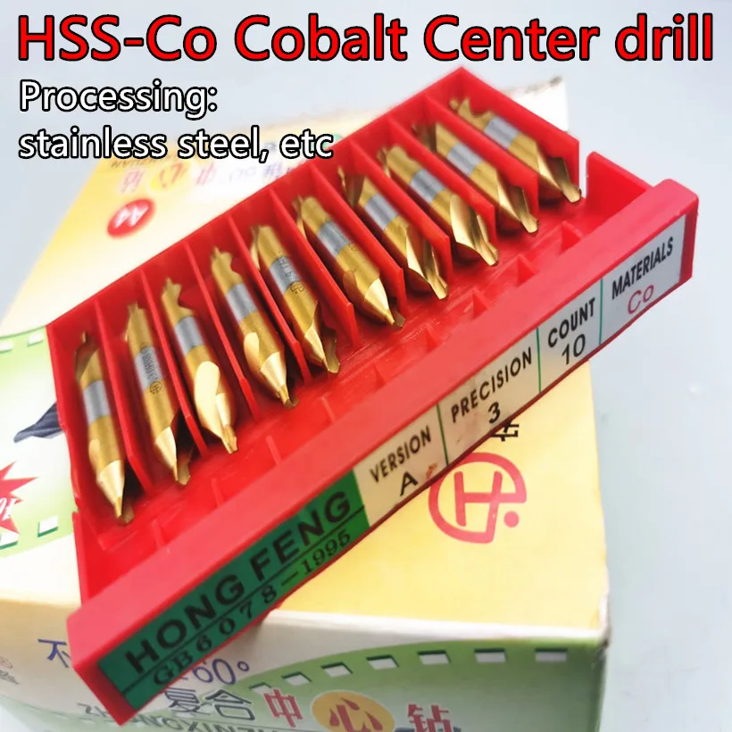 D1 D1.5 D2 D2.5 D3 D3.15 D3.5 D4 D5 D6 60degrees HSS Co Cobalt Ccenter drill Processing:stainless steel etc .