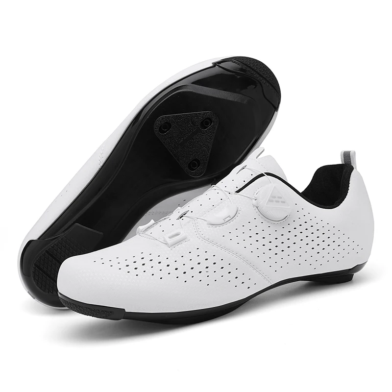 AliExpress LEYINLIN Road Cycling Shoes Breathable Self-Locking Cleat Non-Slip Mountain Bicycle Shoe Men SPD Racing Sneaker Lightweight Indoor White