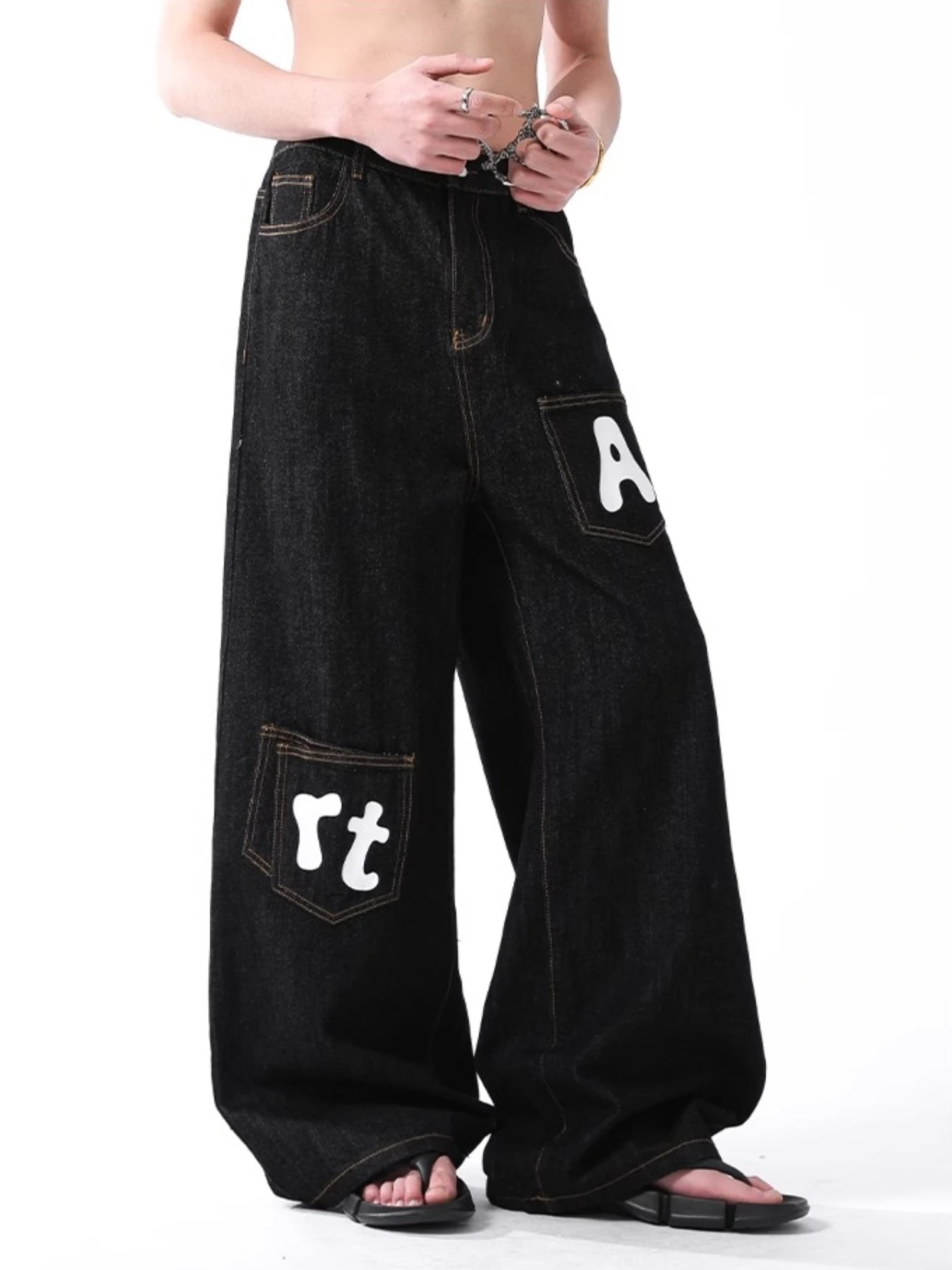 

American Retro Original Color Denim Jeans Men Women Straight Leg Wide Leg Pants Trendy Loose Slimming k Sle Jeans