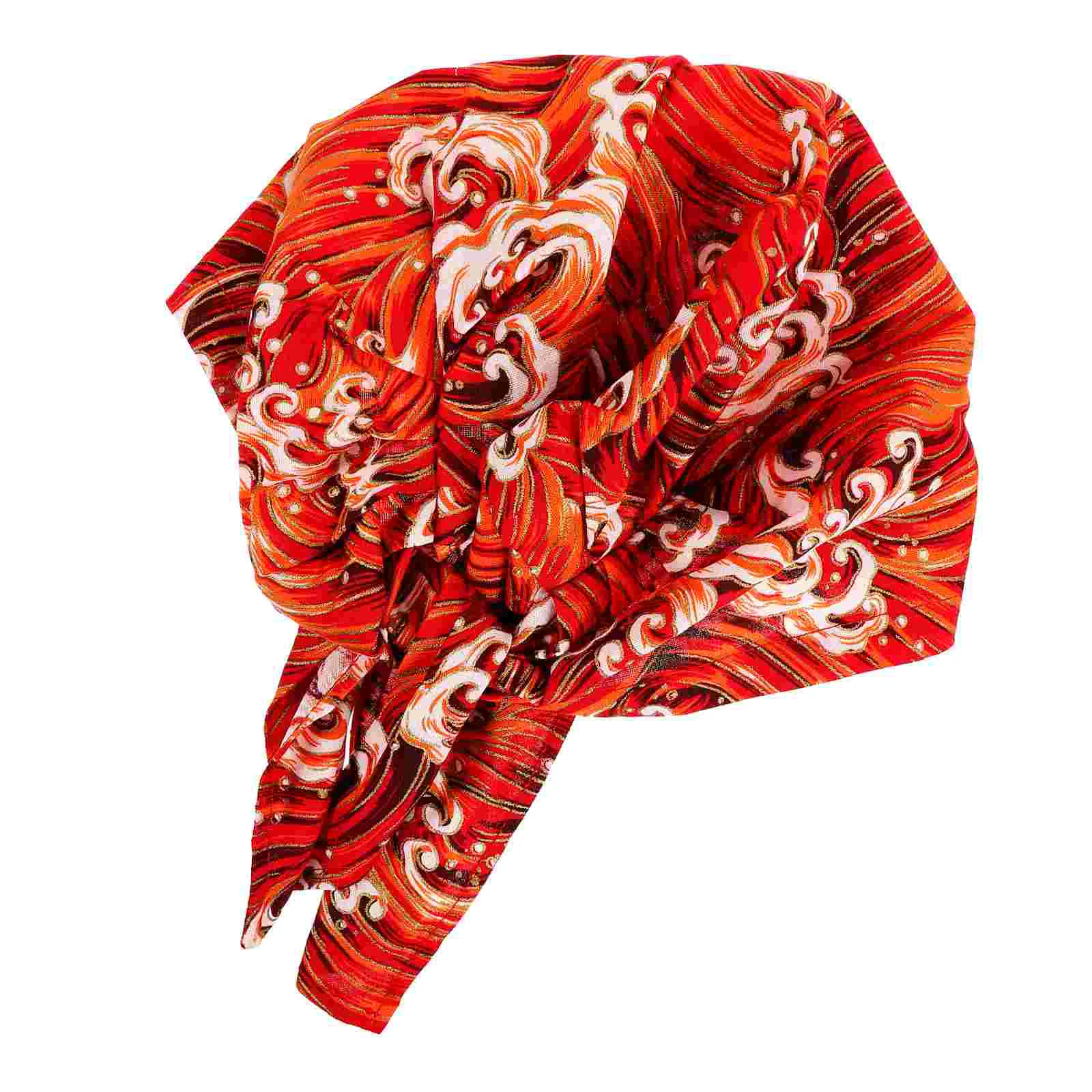 Chef Hat Caps Kitchen Working Practical Adjustable Cloth Decorative Men and Women Headscarf