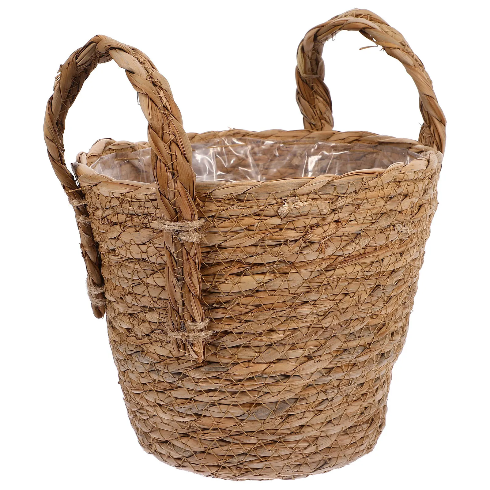 

1pc Seagrass Flowerpot 16Cm Braided Planter Basket For Indoor Plants Storage Holder Vintage Straw Flower Pot Boho Plant Basket