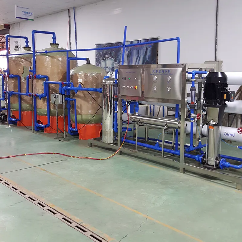 نظام معدات معالجة المياه بالضغط الأسموزي مصنع التناضح العكسي عملية آمنة وموثوقة RO عكس