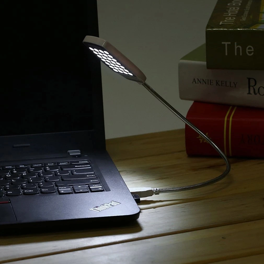 Flexible 28 LED Book Light USB DC 5V Reading Book Lights Desk Night Lamp With On/Off Switch For Laptop Notebook PC Computer