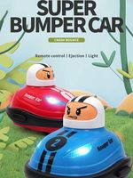 Kids Battle Game Duo Toy Car Super Bumper Car Battle Pop Up Doll Crash Bounce Ejection Light Children Remote Control CARS Toys