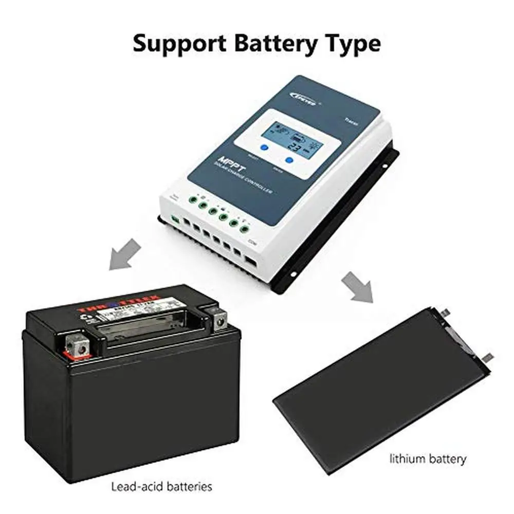 MPPT 태양광 충전 컨트롤러, 12 V, 24V DC 시스템, 전압 3 단계 충전 모드버스 통신 실시간 모니터링, 30A