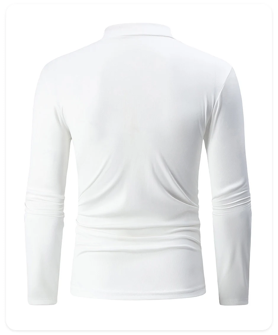 1/3 Stück Herren weißes BottoMing kleines Rollkragenshirt im Herbst und Winter lässig Joker Mode Langarm T-Shirt Teenager Krieg – Detail 7