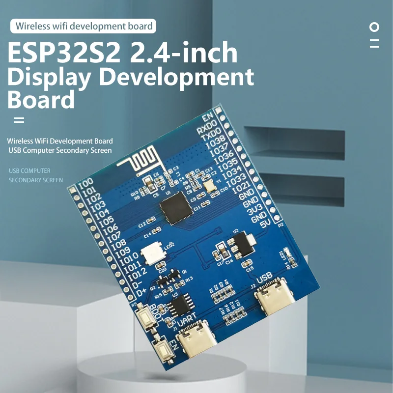 

LC ESP32-S2 2.4-inch 240*320 Win10 Computer USB Deputy Screen Second Development Display Board Wireless WiFi