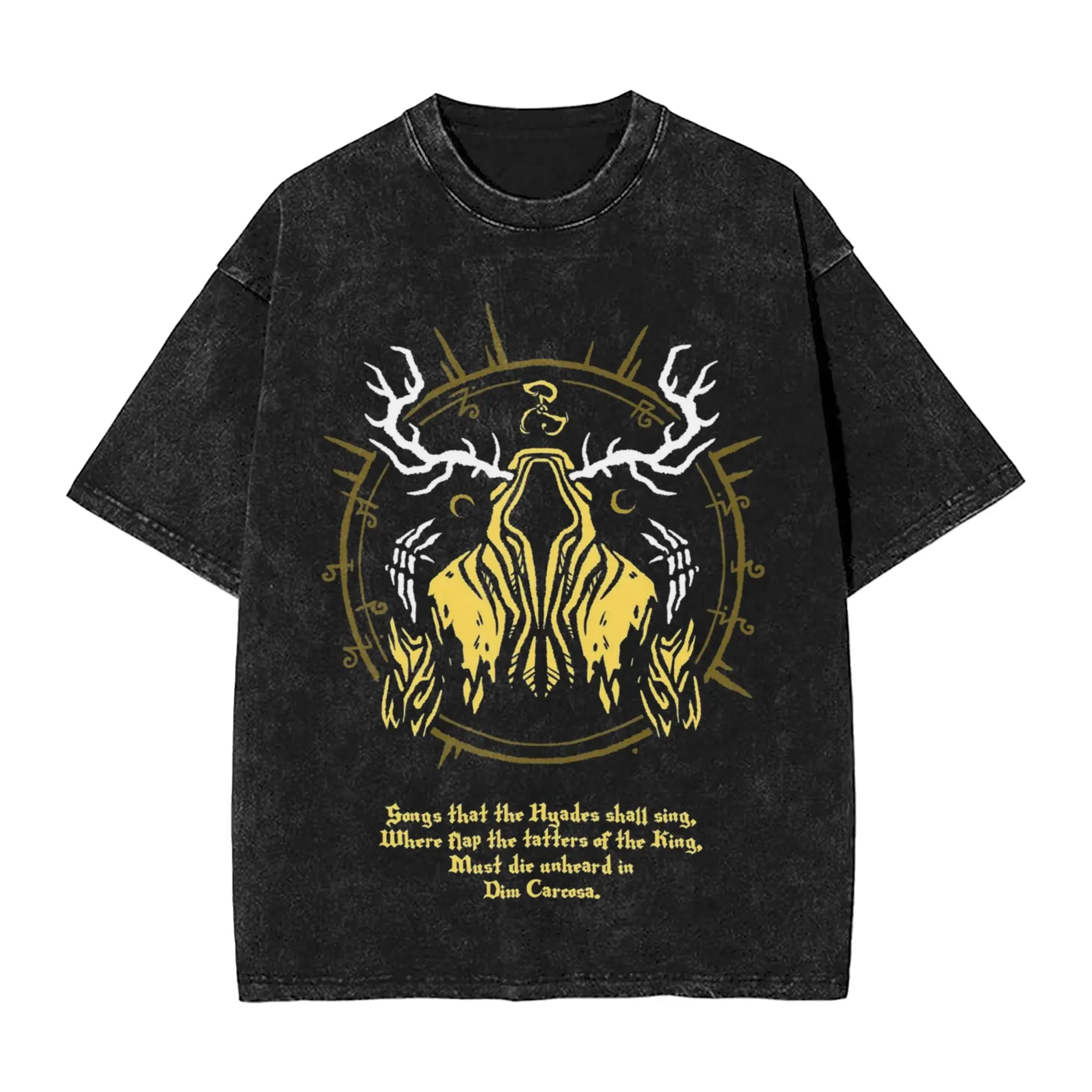 The King in Yellow  Hastur T Shirt  Harajuku T-Shirts Short Sleeves Y2K Fun Tshirt Summer Cotton O Neck Plus Size Tees