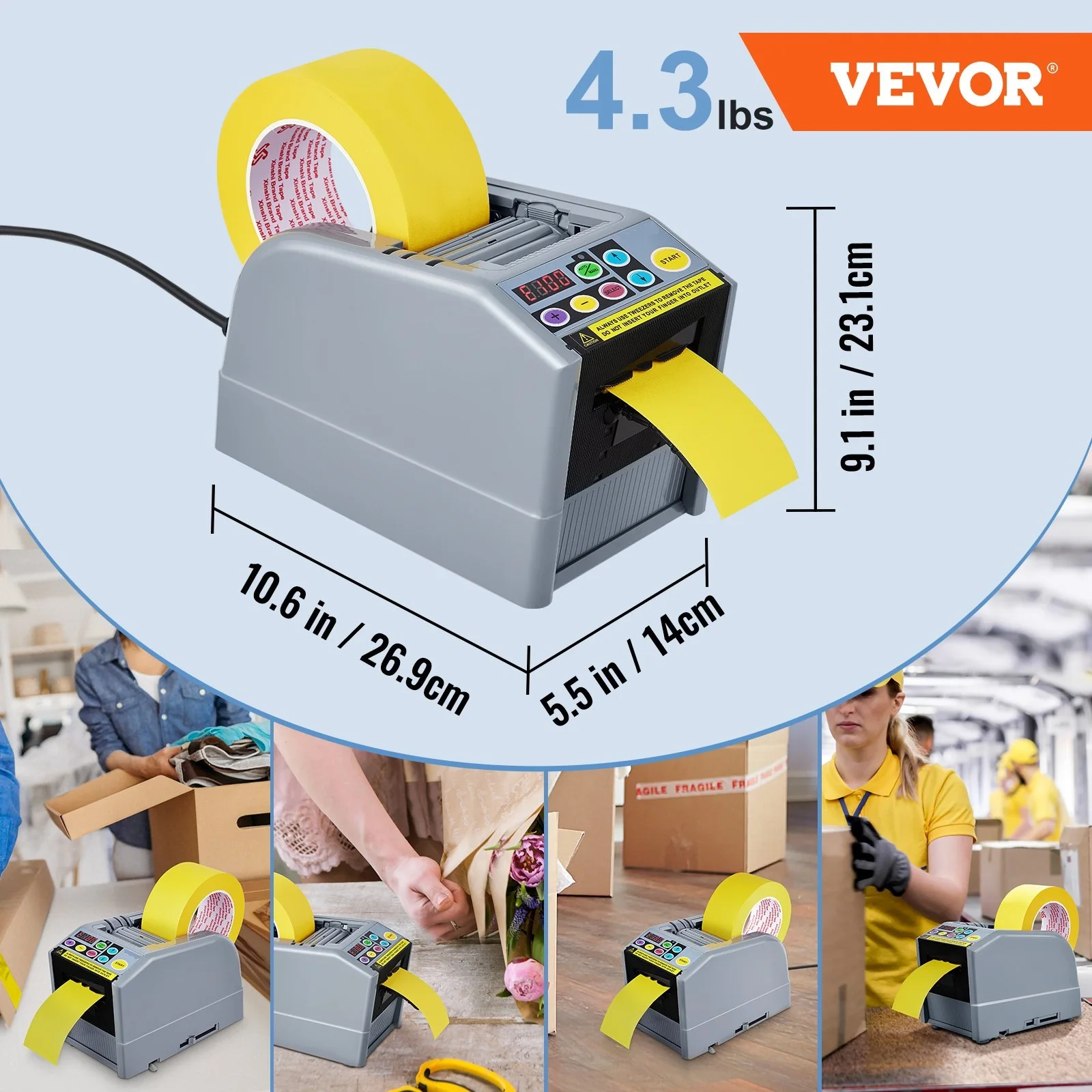 Imagem -06 - Máquina de Corte de Fita Automática Cortador de Papel Máquina de Corte de Embalagem Zcut-9