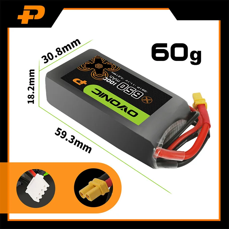 650mAh 3S 11.1V 100C LIPO Battery For RC Helicopter Quadcopter FPV Racing Drone Parts  With XT30 Plug 3s BATTERY