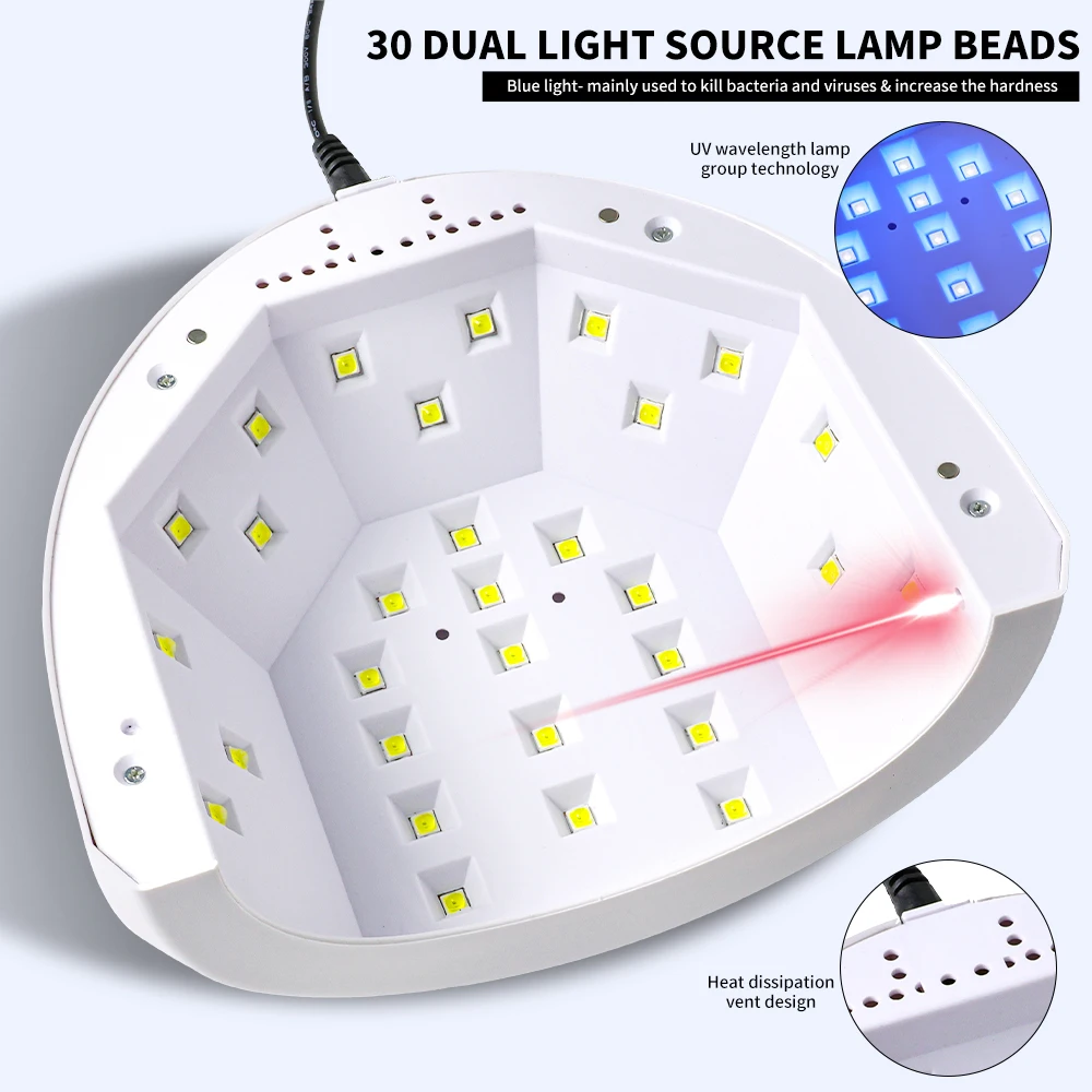 LIMEGIRL 30 LED UV ドライヤーランプ爪用 UV ジェルマニキュア乾燥 48 ワット爪光線療法マシンマニキュアツールサロン機器