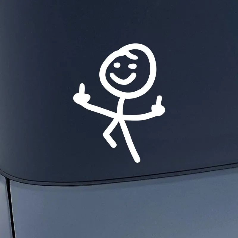1PC Despising Matchstick Man Funny Motorcycle Stickers Waterproof Fairing Fuel Tank DIY Car Window Trunk Durable Vinyl Decals