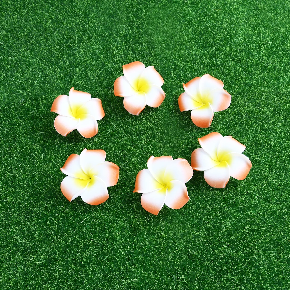 

100pcs Flowers Foam 6CM White Diameter 6Cm Artificial Folower Hair Clip Beads Pendants Wedding Party Home Decor