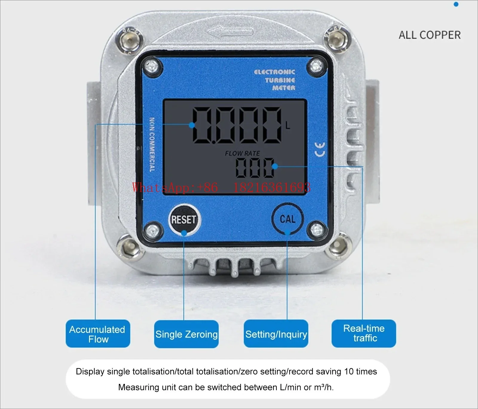Limited Offer Digital Gas Meter Root Flow Meter With LCD Display Screen Suitable For Three Precision Industrial Caliber DN15/DN