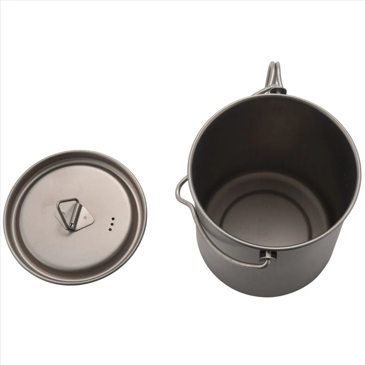 【BUYERS】2X Outdoor Titanium Pot Cup Mug Pots Tableware Camping Cup Picnic Water Cup Mug of Coffee Tea with Lid Pot 750Ml