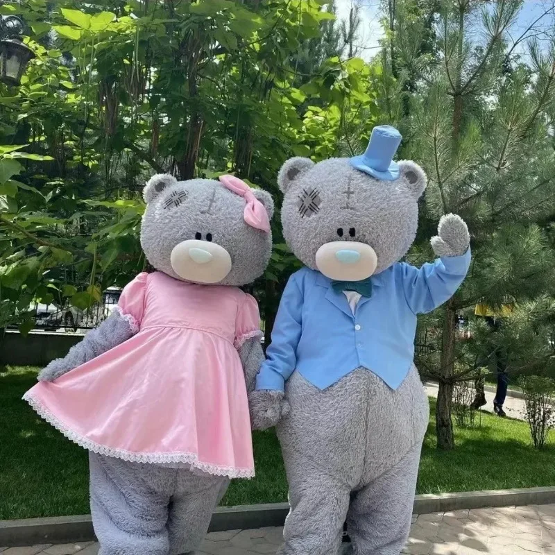 Long Hair Teddy Bear Wedding Bear Hare Mascot Advertising Event Costume Fancy Dress Party Anime To Enhance The Atmosphere Props