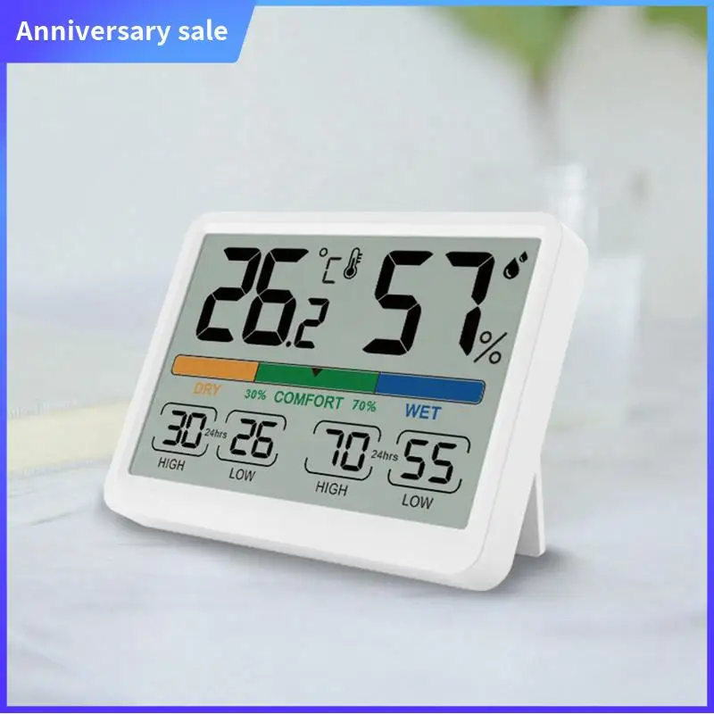 

LUCK-Thermometer & Hygrometer Indoor Household Electronic Temperature & Humidity Visual Measuring Instrument