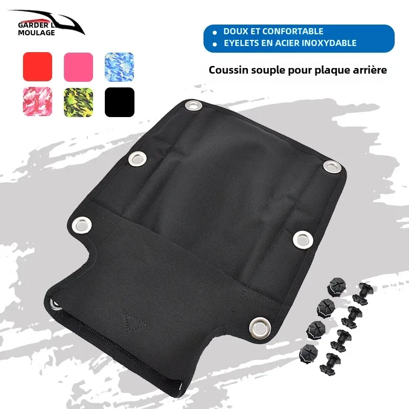 Coussinet de plaque arrière de plongée sous-marine, harnais BCD de plongée technique, équipement de plongée, Support arrière, coussin souple pour plaque arrière