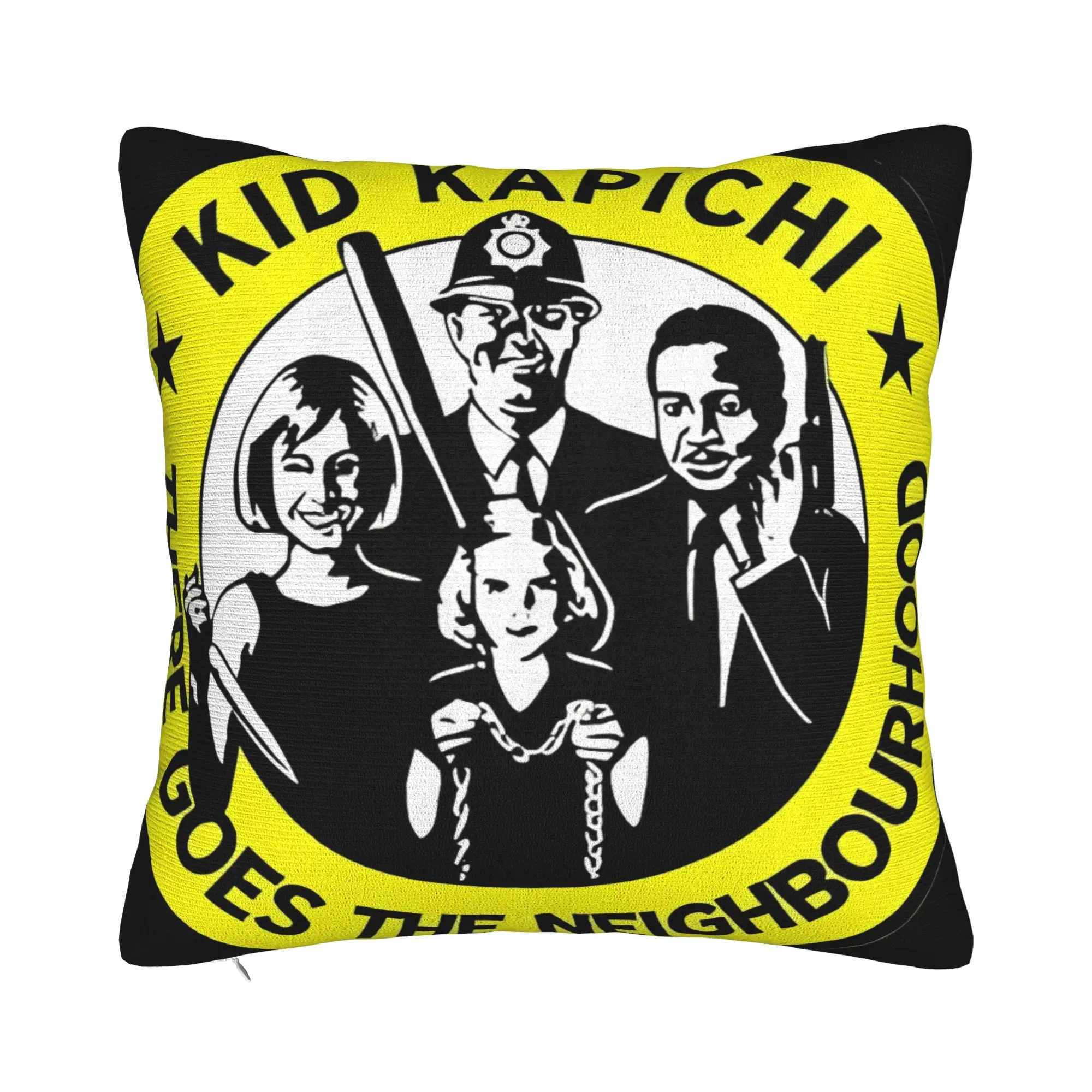 Kapichi There Goes The Neighbourhood Winter Holiday Farmhouse Home Deco The NBHD Neighbourhood Pillow Cover Zipper Closure