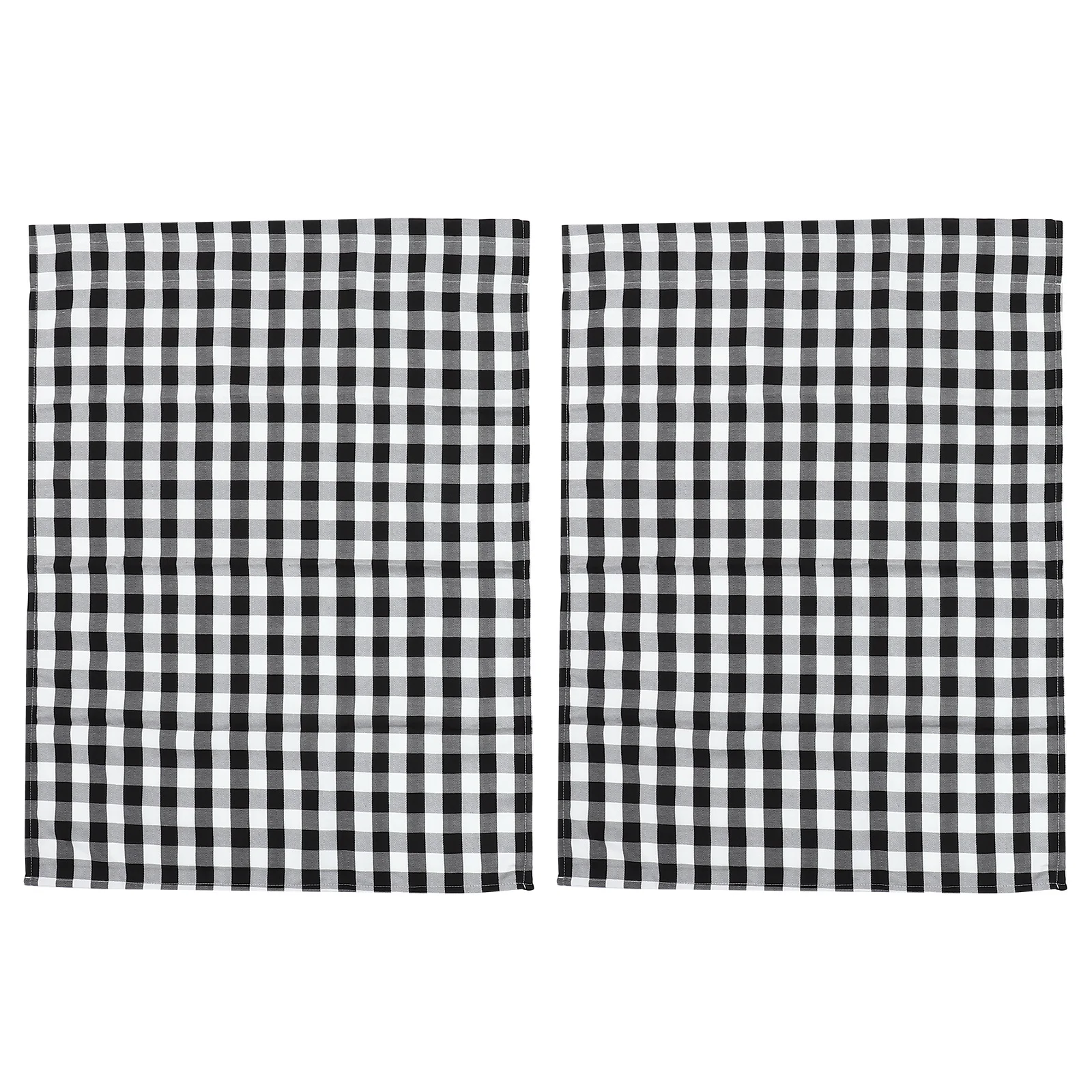 2 قطعة الجاموس منقوشة المطبخ الستارة أسود أبيض متقلب نافذة الستار قصيرة الزخرفية الستارة للنوافذ الصغيرة