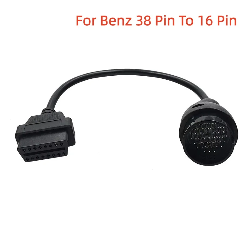 High Quality Cable For Benz 38 Pin To 16 Pin Cable OBD2 OBD Diagnostic Adapter for Mercedes 38 Pin OBD 38pin Connector Free Ship