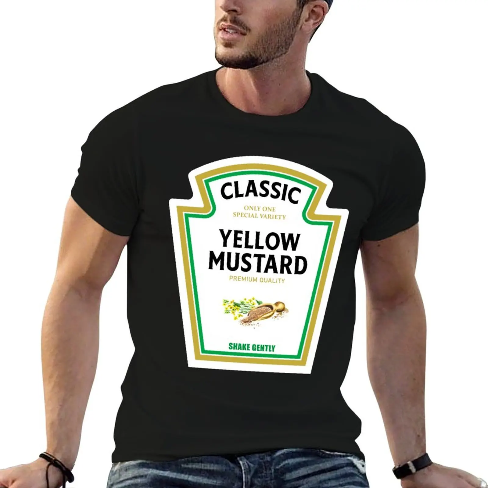 Mustard Halloween 2023 Costume Matching Family Group Couple Mayo Ketchup T-Shirt Casual Everyday Short Sleeve T-Shirt