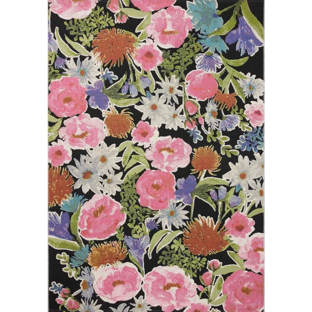 

Botanical Collection BOT-01 Black/Multi Area Rug