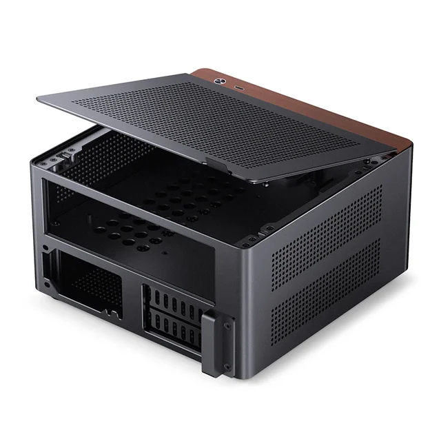 JONSBO NV10 Chassis ITX MINI Full Aluminum Support 1U FLEX Power Supply Standing or Lying Computer Case 2 JONSBO NV10 Mini-ITX Aluminum PC Case – Supports 1U FLEX Power Supply – view 2