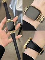 For Apple Watch band women Series Ultra 10/9/8/7/6 38mm 40mm 41mm 42mm 44mm 45mm 46mm Strap Leather loop