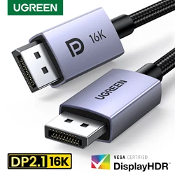 Kabel UGREEN Displayport kabel Audio 16K 8K wideo do TV Box Xiaomi PC ekran do laptopa gier wideo Port wyświetlacza kabla DP