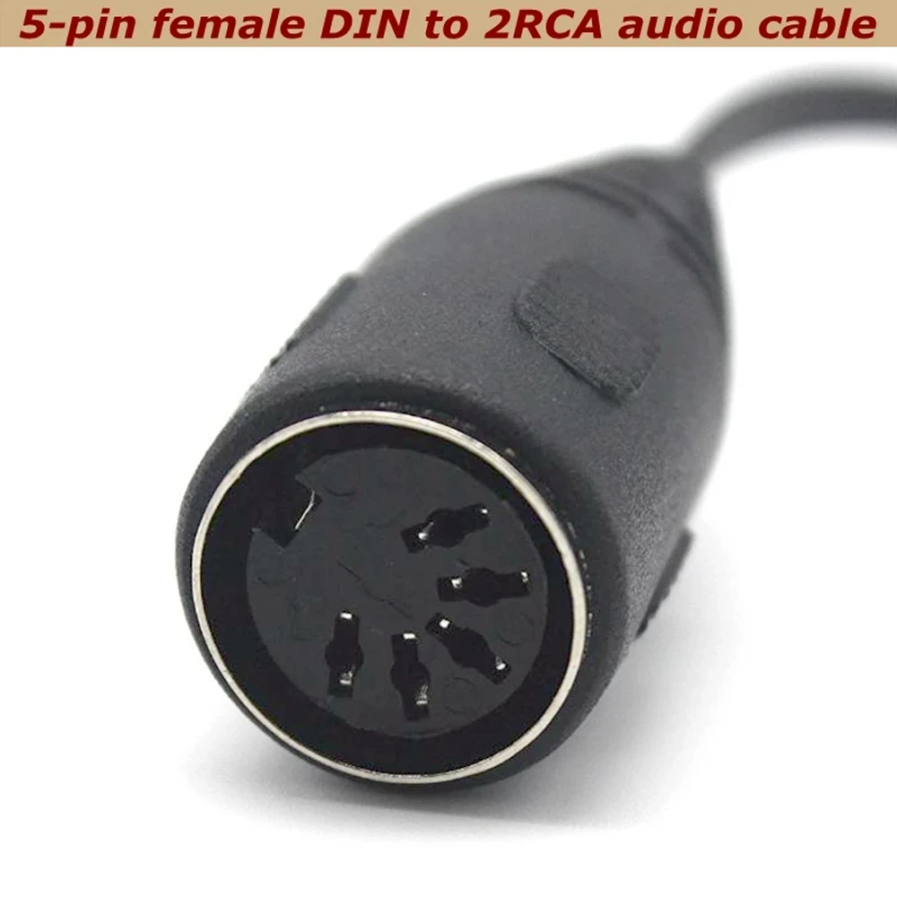 Adapter Audio 5pin DIN żeński transfer 2RCA lotos stary sprzęt audio linia transferowa 5pin DIN żeński 5cm