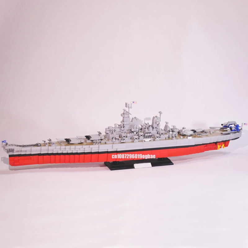 3306PCS WW2 Military MOC 1:300 scale Iowa-Class Battleship USS Missouri Model DIY creative ideas high-tech Child Toy Gift blocks